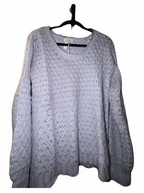 In Bloom Women's Cable Knit Sweater - Soft Gray